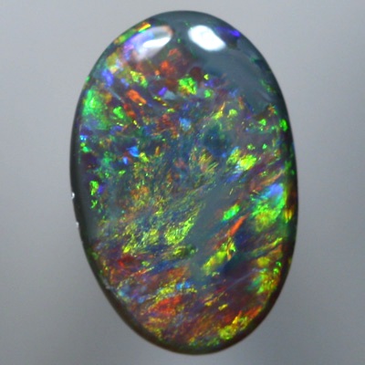 SOLID SEMI BLACK OPAL Sparkling golden fire